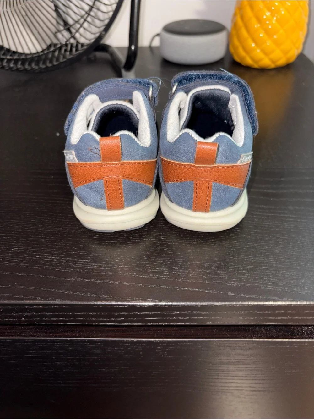OshKosh B'gosh Navy and Orange Kids Velcro Sneakers
